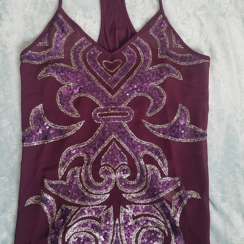 Beautiful purple sequined top!
